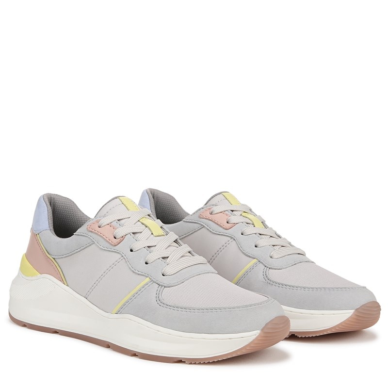 Naturalizer Women's Blossom Lace-Up Sneakers (Digital Mist Grey Leather & Fabric) - Size 7.5 M