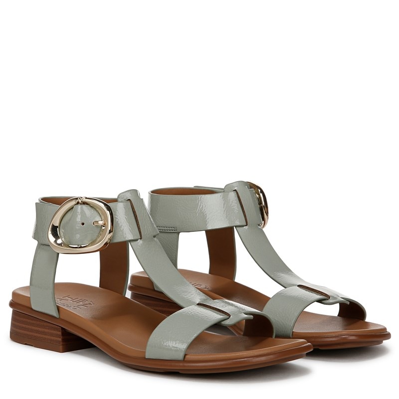 Naturalizer Women's Brandy Sandals (Pistachio Green Faux Leather) - Size 12.0 M