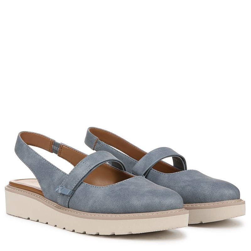 Naturalizer Women's Edison Slingback Mary Jane Shoes (Mid Blue Faux Leather) - Size 7.0 M