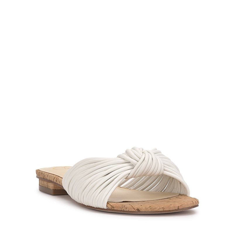Jessica Simpson Women's Dydra Knotted Flat Sandals (White) - Size 8.0 M