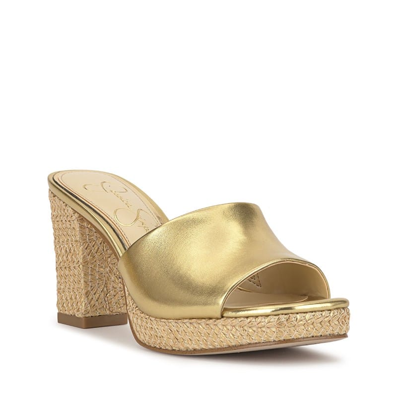 Jessica Simpson Women's Elyzza Mule Platform Sandals (Gold) - Size 10.0