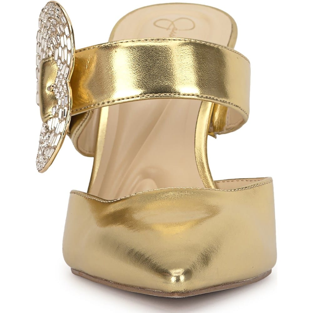 Jessica Simpson Women's Favica Embellished Buckle High Heel Mule