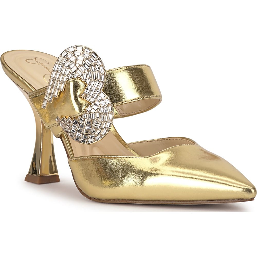 ✨未使用品✨ YELLO FAIRY GLITCH HEELS 2XL 完売品 Jessica Simpson Women's Favica Embellished Buckle High Heel Mule