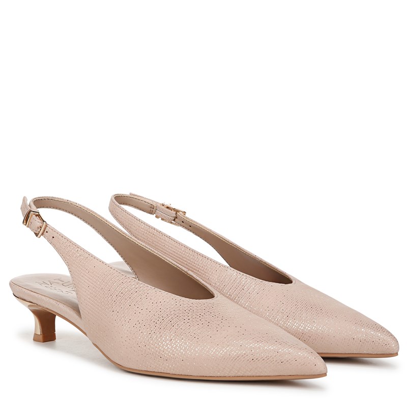 Naturalizer Women's Nicolette Pump Shoes (Sand Beige Silver Leather) - Size 9.0 M