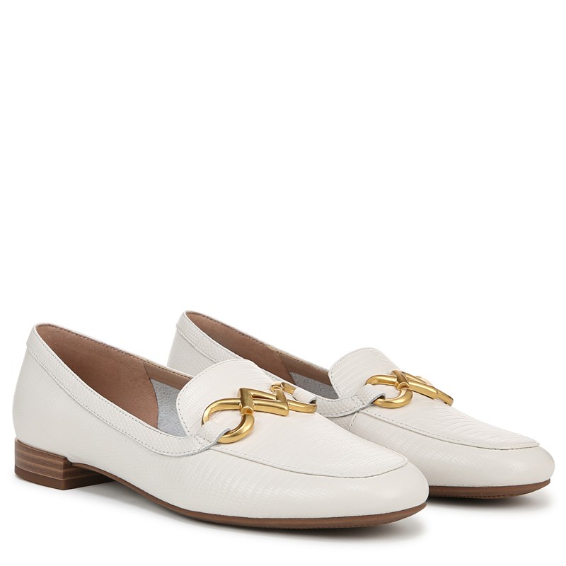 Naturalizer Women's Jovie Bit Loafers (Warm White Lizard Pattern Leather) - Size 9.0 M