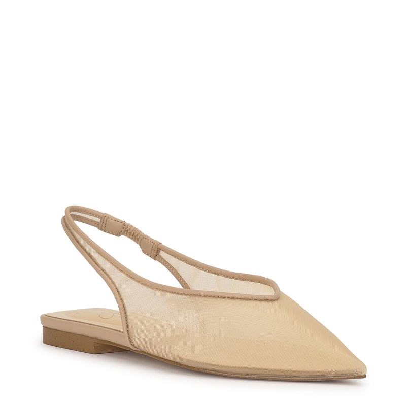 Jessica Simpson Women's Mezzah Slingback Flat Shoes (Sand) - Size 9.0 M