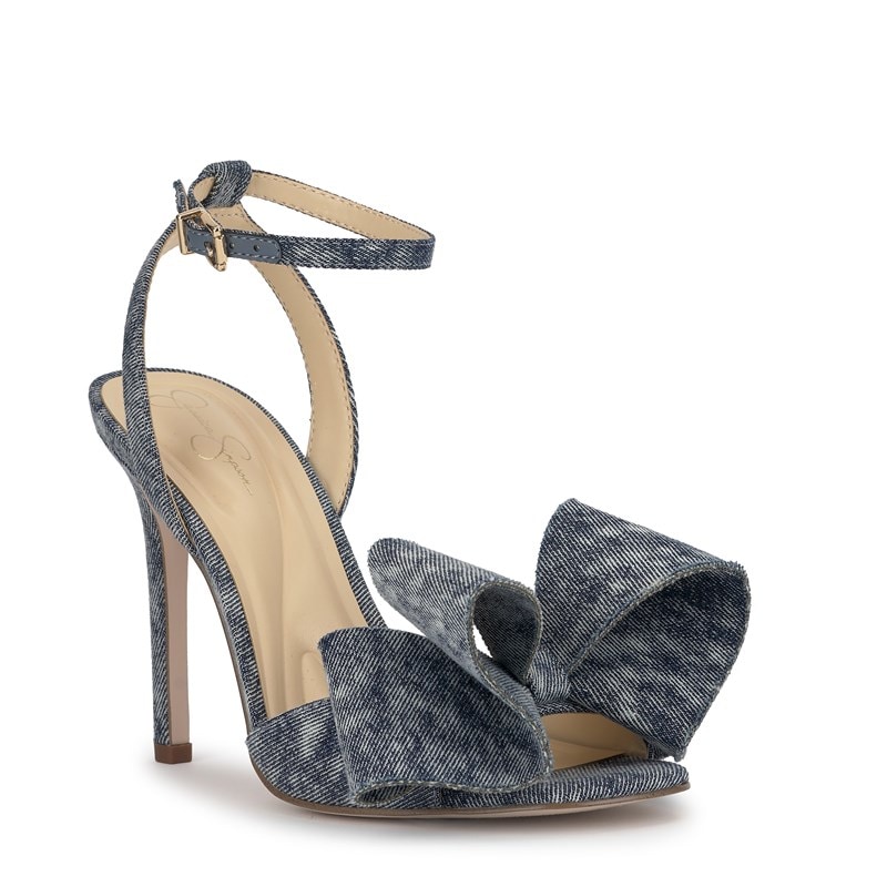 Jessica Simpson Women's Olivine Bow Dress Sandals (Shadow Blue) - Size 8.5 M