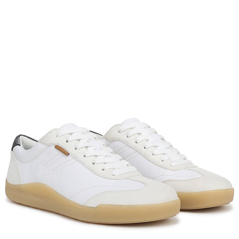 Dr. Scholl's Women's Be True Lace Up Sneakers (Off White/Oxide Microsuede) - Size 8.0 M