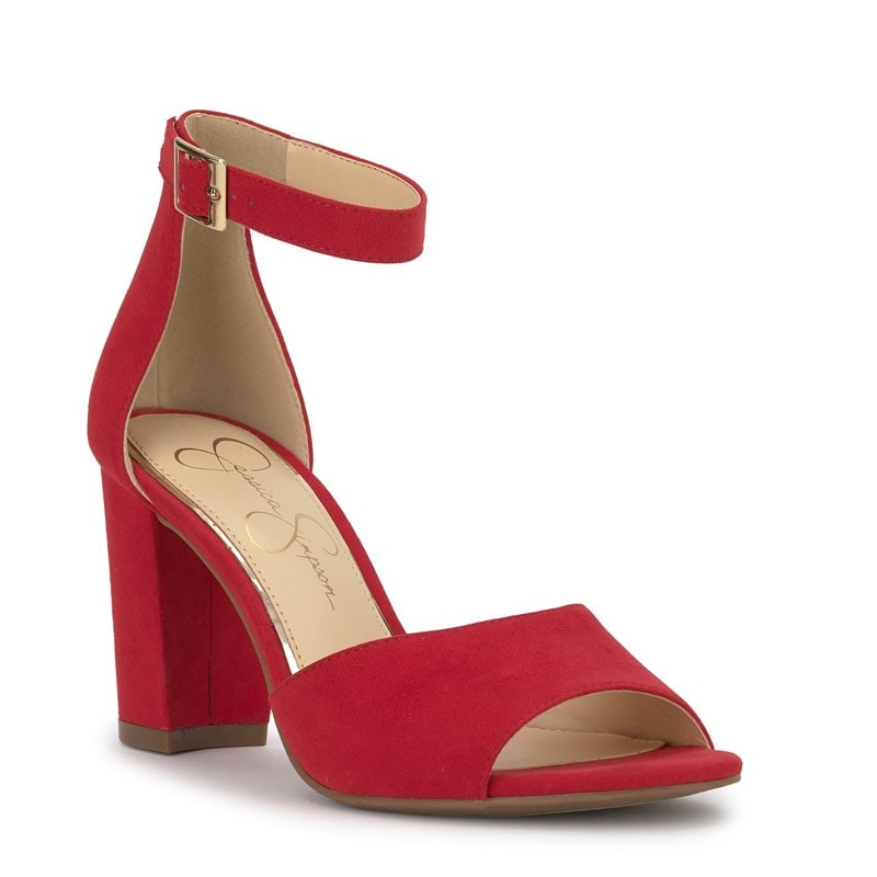 Jessica Simpson Women's Sherron Heeled Sandals (Red Muse) - Size 7.0 M