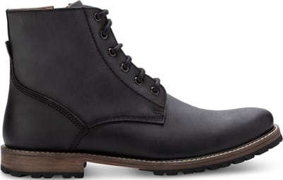 Florsheim Midtown Plain Toe Zip Boot - Black Smooth Leather Ankle Boots For Men, Size 15