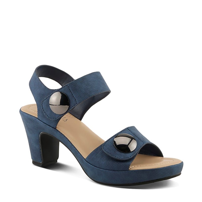 Patrizia Women's Dade-Woven Block Heel Dress Sandals (Blue) - Size 36.0 M