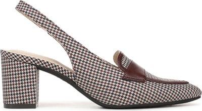 靴 Backle-Belted Slingback Pumps Black Teagan Elastane Trapeze Heel Slingback Pumps - CHARLES