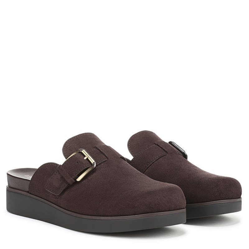 Lifestride Women's Gillian Clog Shoes (Dark Chocolate Microfiber) - Size 6.5 W