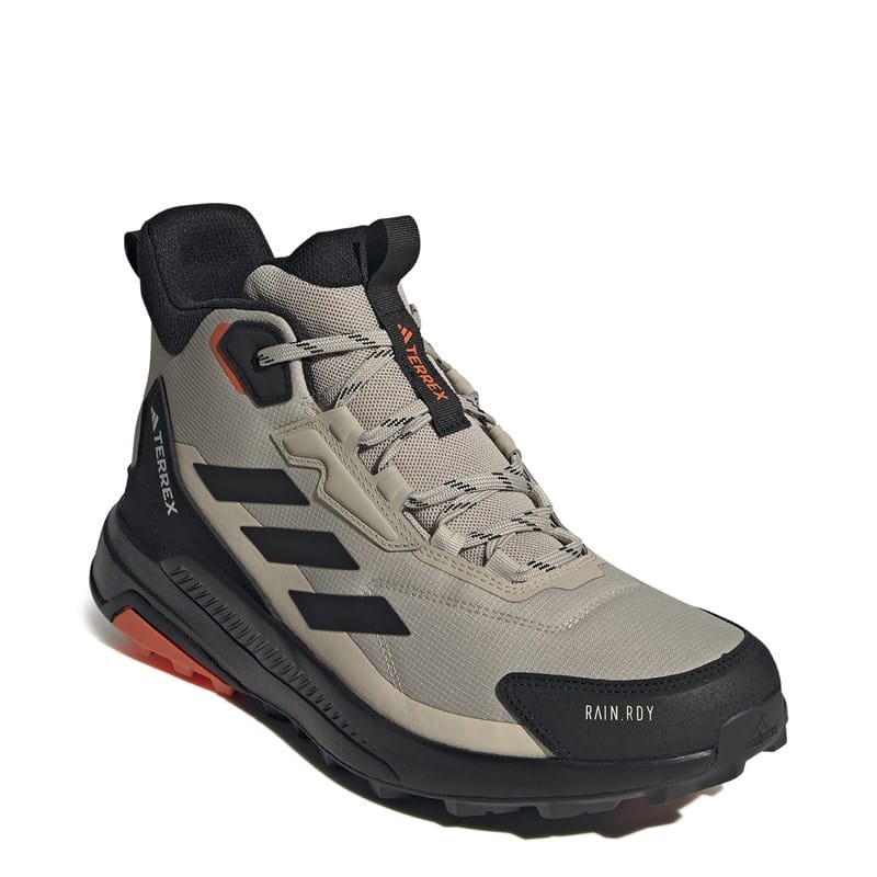 Adidas Men's Terrex Anylander Mid Rain. rdy Hiking Shoes (Beige/Black/Orange) - Size 12.5 M