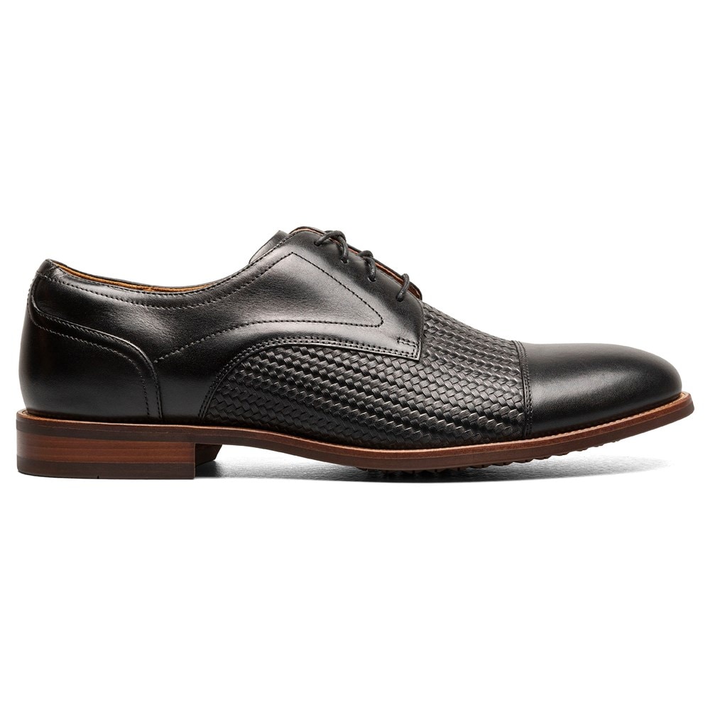 (取寄) フローシャイム メンズ ルッチ キャップ トゥ ボール オックスフォード Florsheim men Florsheim Rucci Cap Toe Bal Oxford Black Florsheim Men's Rucci Weave Cap Toe Oxford | Famous Footwear