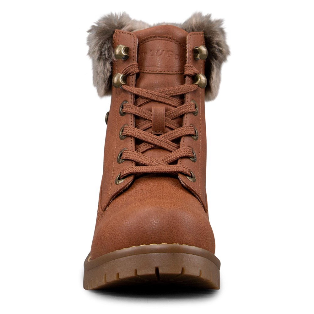 Lugz Women's Flirt Hi Block Heel Fur Boot | Famous Footwear