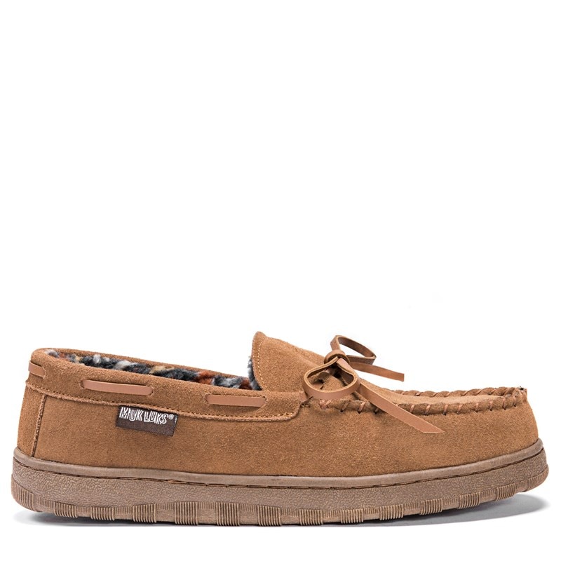 Muk Luks Men's Paul Moccasin Slipper Shoes (Tan) - Size 13.0 W