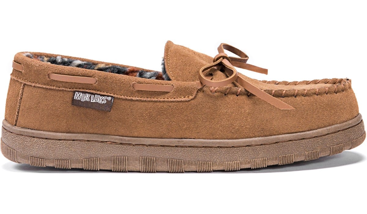 Muk Luks Men's Paul Moccasin Slipper Tan, Slippers, Famous Footwear