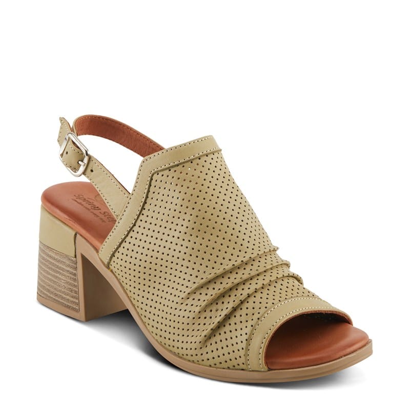 Spring Step Women's Noctium Block Heel Dress Sandals (Olive Green) - Size 38.0 M