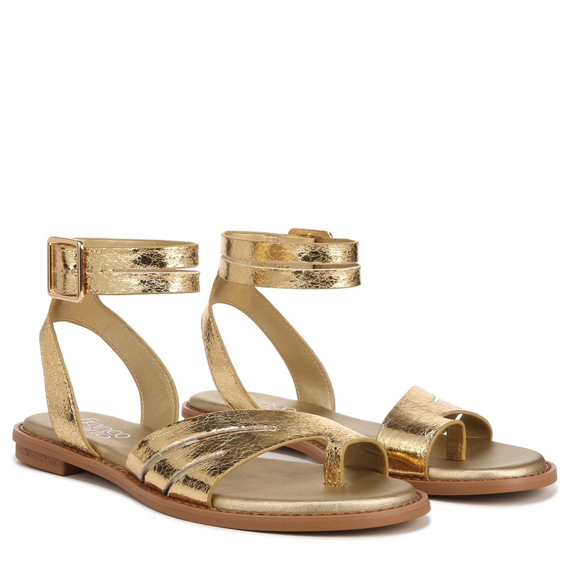 Franco Sarto Women's Greene Sandals (Gold Synthetic) - Size 9.5 M