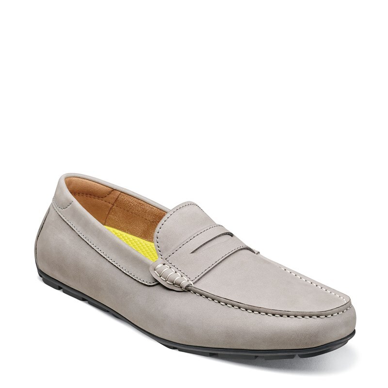 Florsheim Men's Motor Smooth Moc Toe Penny Driver Shoes (Gray) - Size 10.0 W