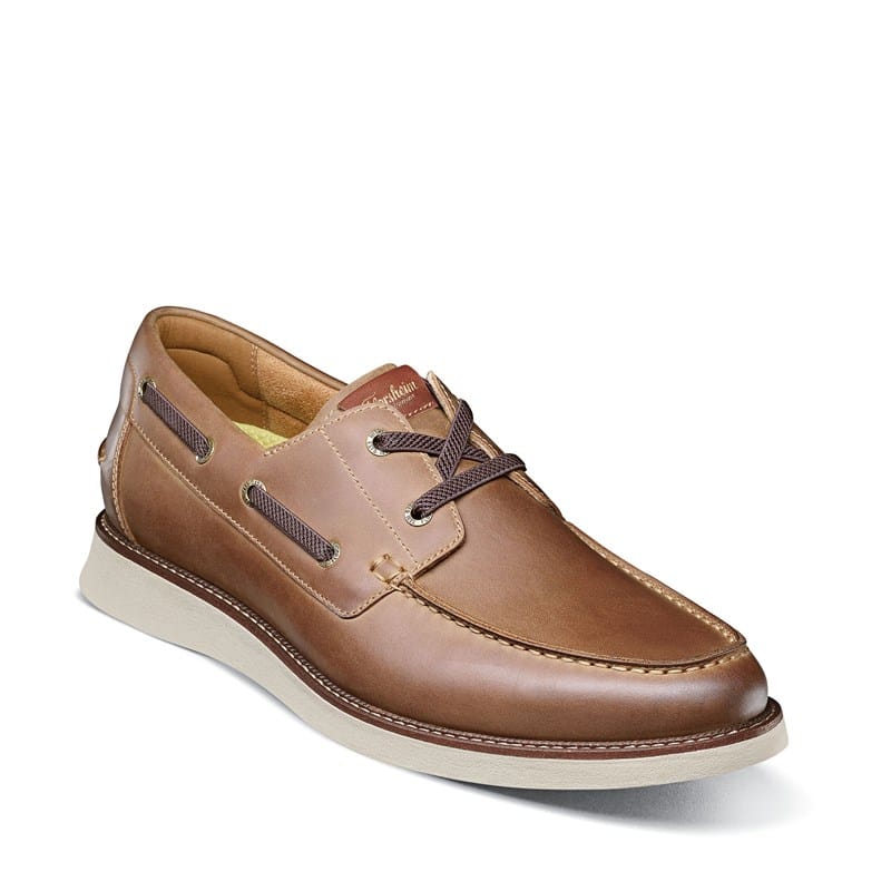 Florsheim Men's Launch Moc Toe Boat Shoes (Brown Crazy Horse) - Size 7.5 W