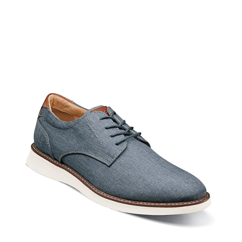 Florsheim Men's Launch Canvas Plain Toe Oxford Shoes (Navy) - Size 12.0 W