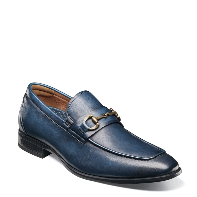 Florsheim Men's Zaffiro Moc Toe Bit Loafer II Shoes (Navy) - Size 10.0
