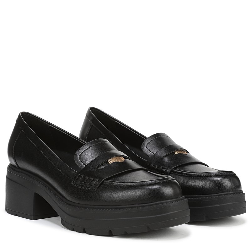 Naturalizer Women's Lumos Platform Penny Loafers (Black Leather) - Size 6.5 W