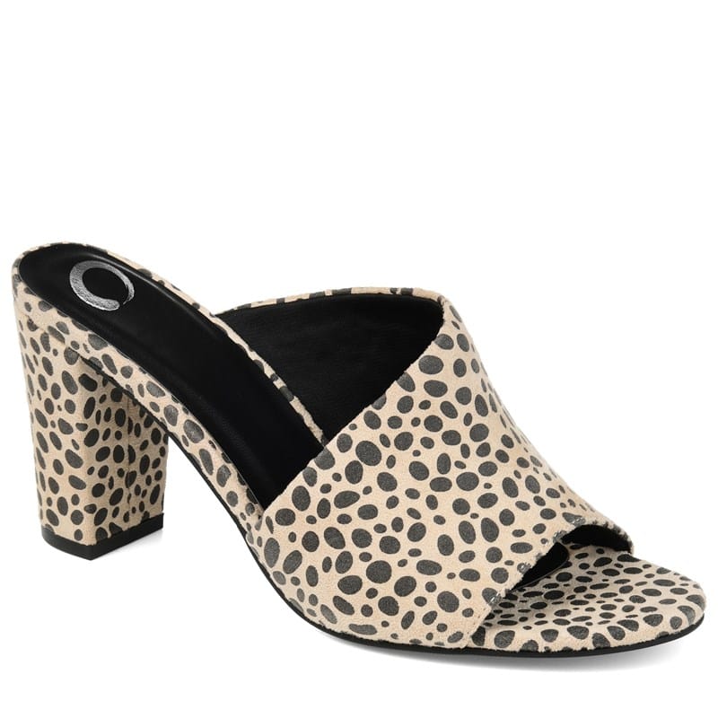 Journee Women's Allea Wide Dress Sandals (Animal Print) - Size 6.0 W