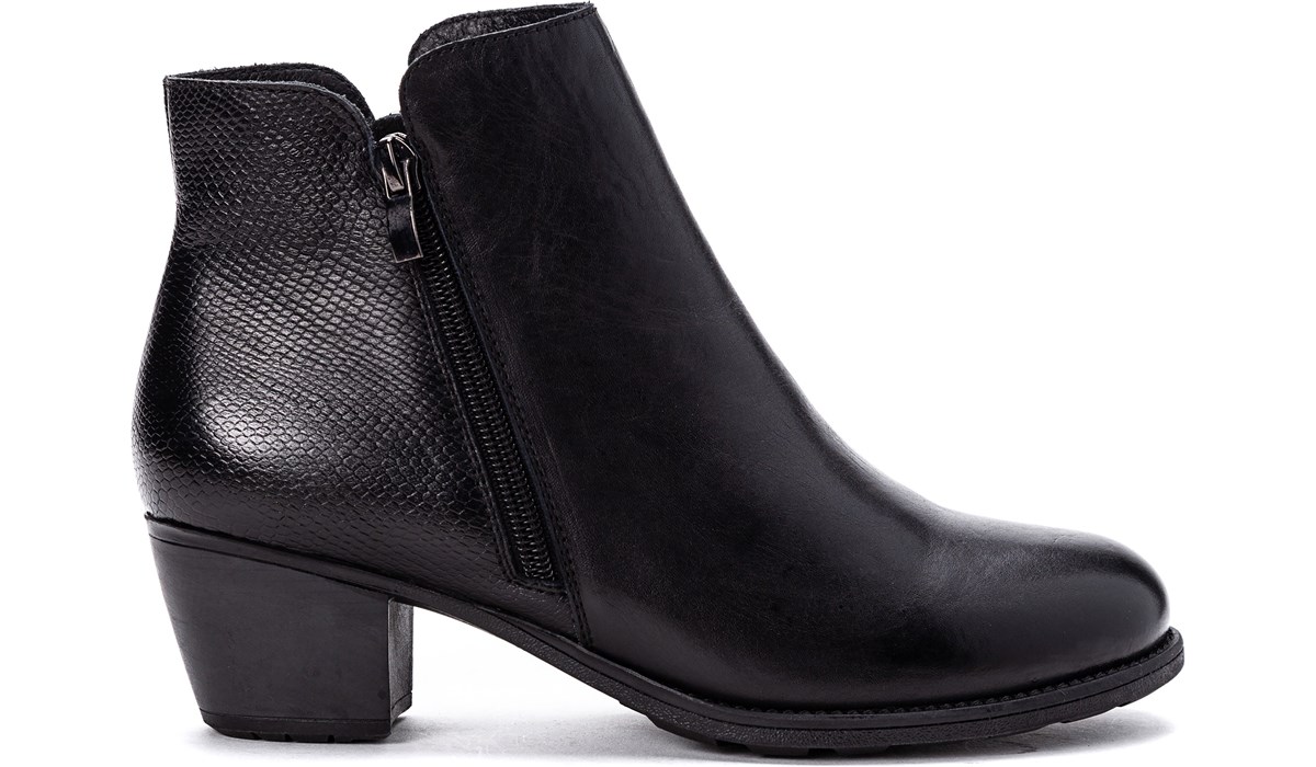 black booties block heel