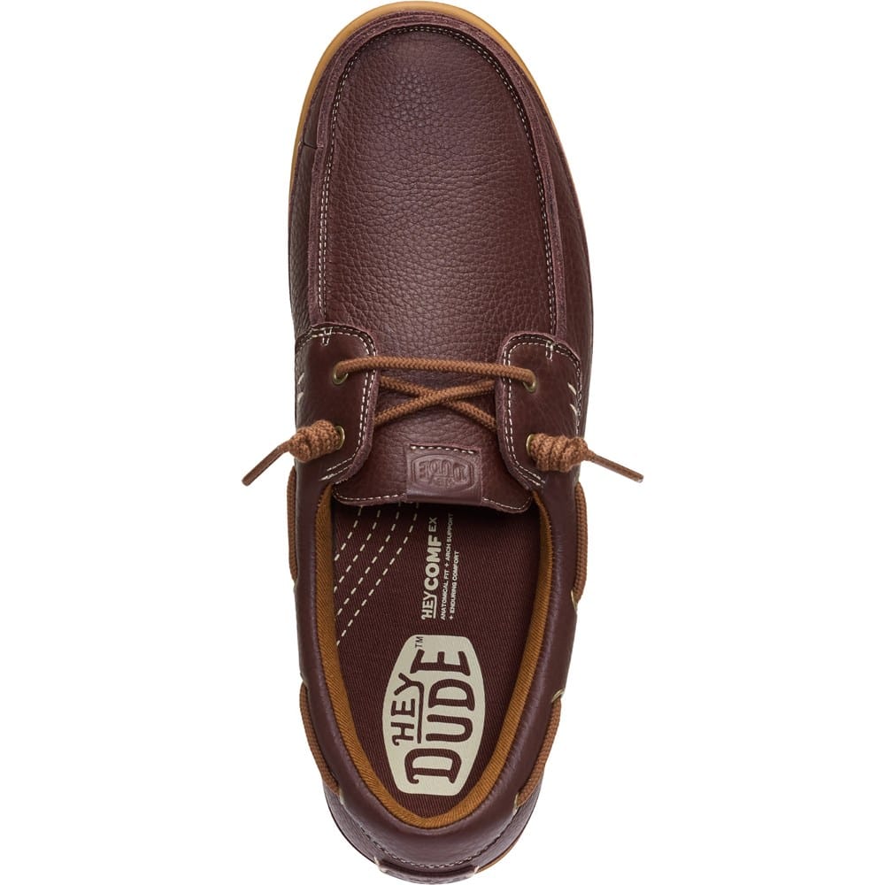 NWT Sz 10 Mens Hey Dude Harbor Lo Craft Leather Loafers Amazon.com | HEYDUDE Men main image 4