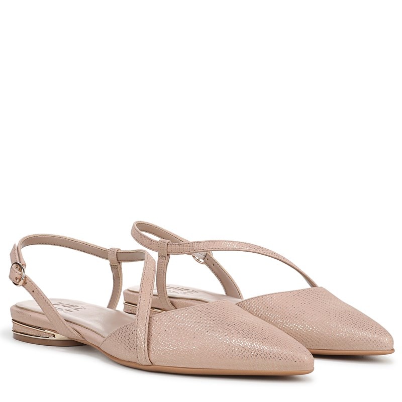 Naturalizer Women's Hawaii Slingback Flat Shoes (Silver Sand Leather) - Size 7.5 W