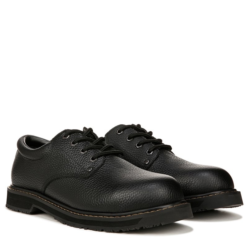 Dr. Scholl's Work Men's Harrington Composite Toe Slip Resistant Oxford Shoes (Black Leather) - Size 9.0 W