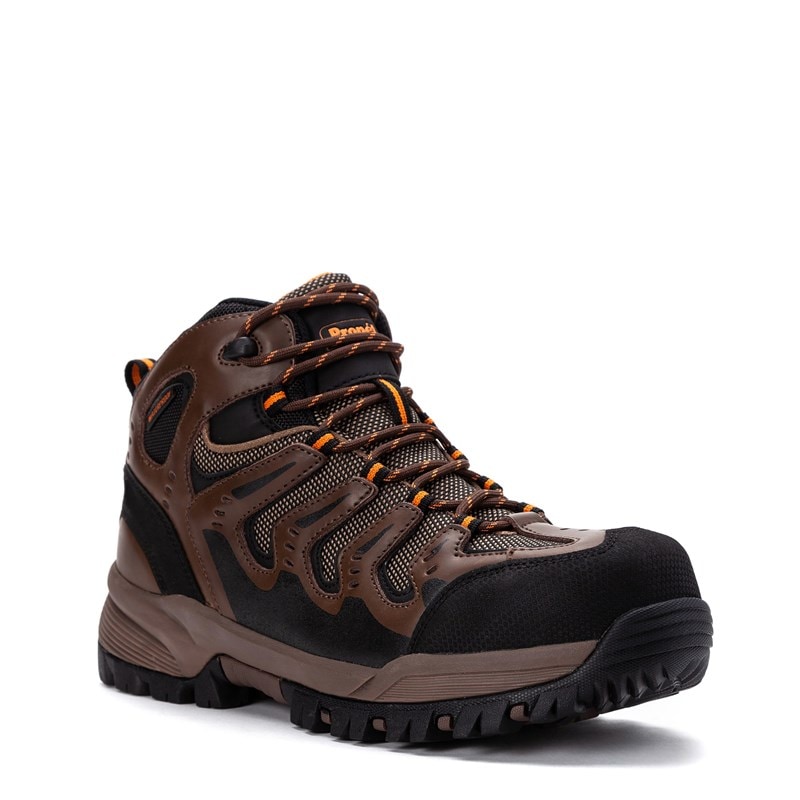 Propet Men's Sentry Waterproof Work Boots (Brown/Orange) - Size 13.0 3E