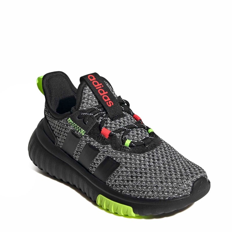 Adidas Kids' Kaptir 4.0 Running Shoe Little/Big Kid Shoes (Black/Black/Black) - Size 2.5 M