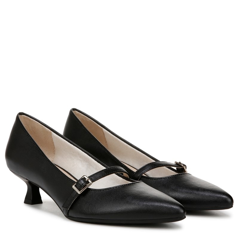 Lifestride Women's Madelyn Mary Jane Pump Shoes (Black Faux Leather) - Size 12.0 M