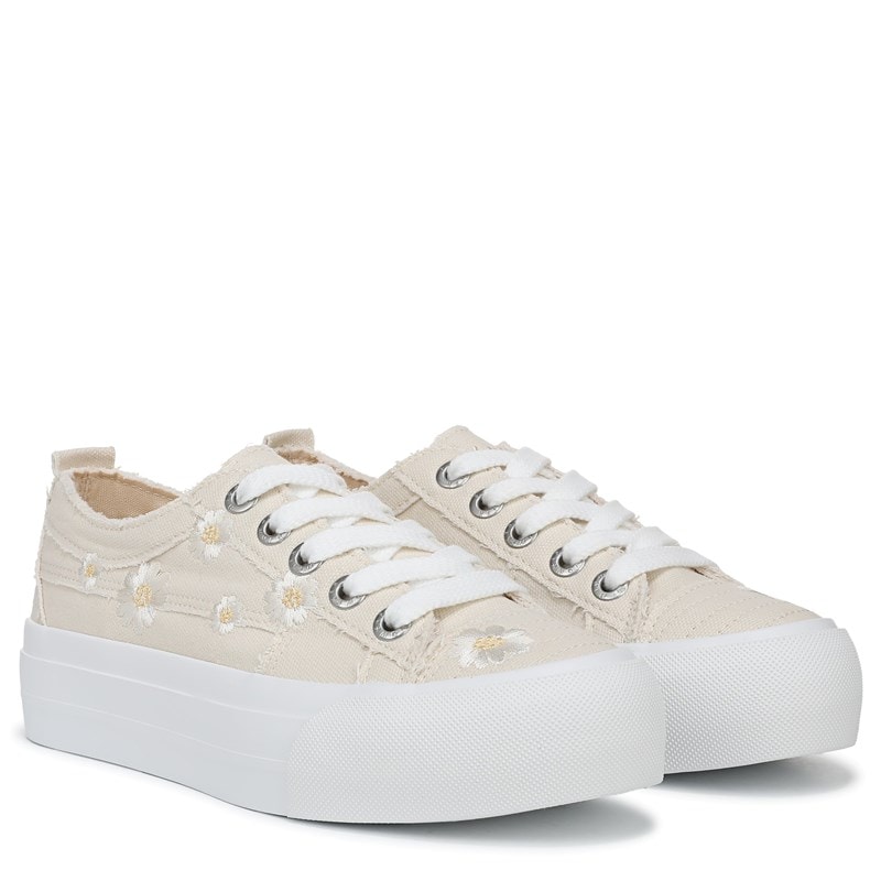Blowfish Malibu Women's Sadie-Sun 8 Platform Sneakers (White Desert Canvas) - Size 9.0 M