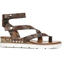 Cognac Snake Faux Leather