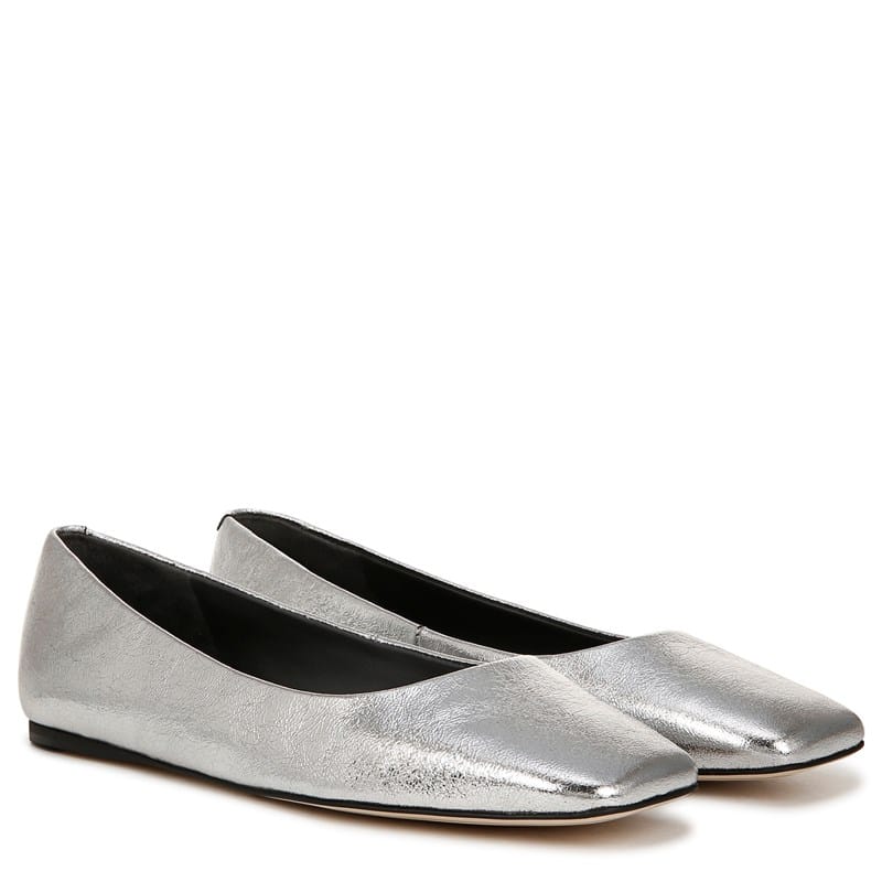 Sarto by Franco Sarto Women's Flexa Amaya Ballet Flat Shoes (Silver Leather) - Size 10.0