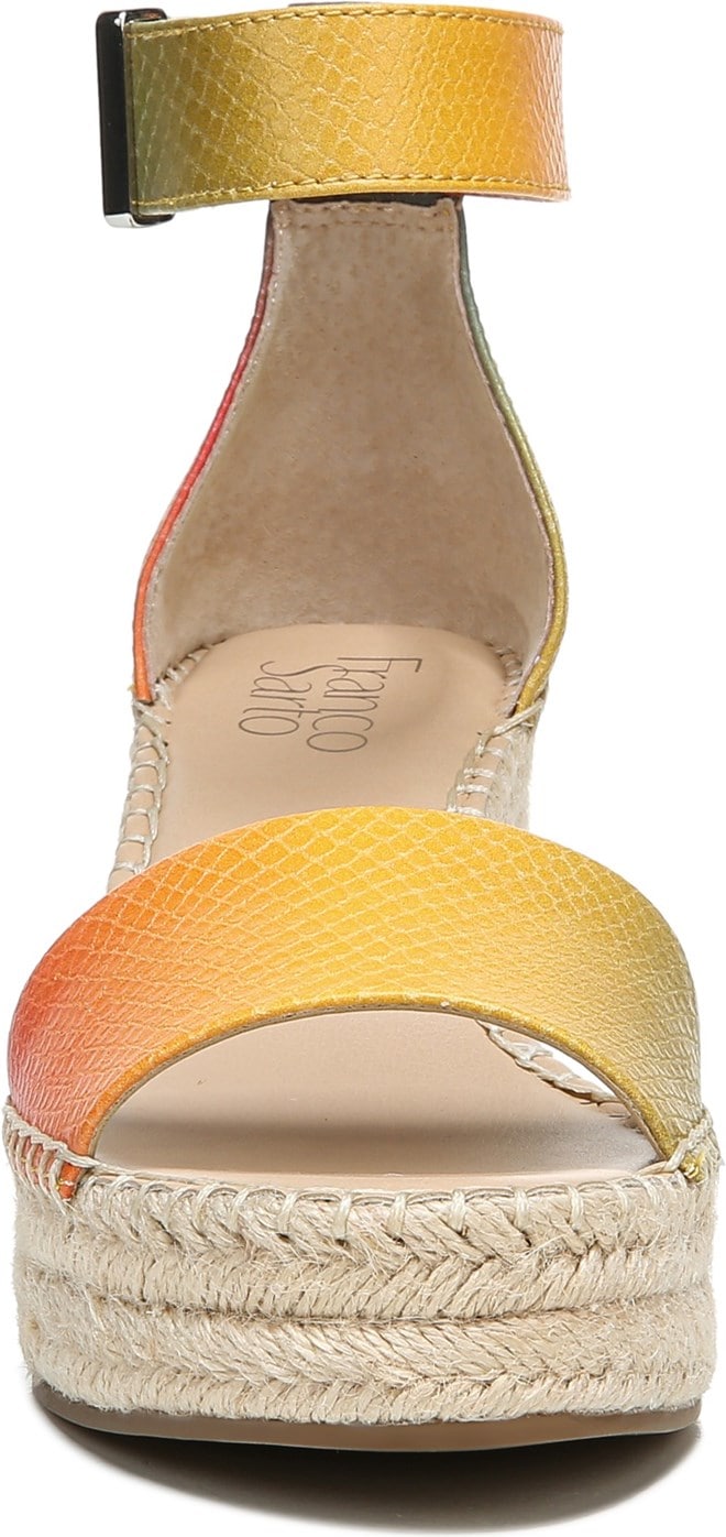 Franco sarto coastal sales espadrille wedge sandal yellow