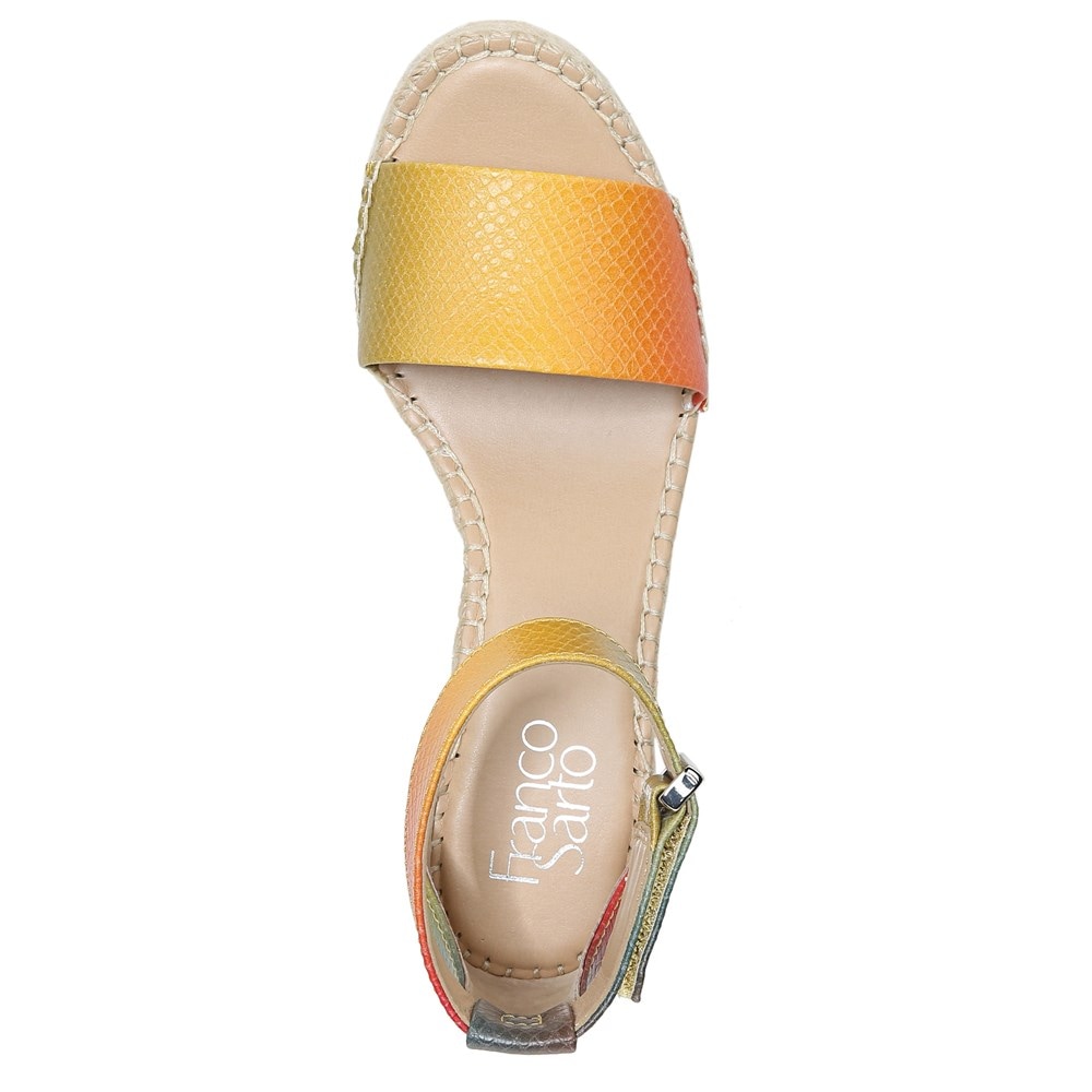 Franco sarto coastal espadrille wedge sandal yellow hotsell