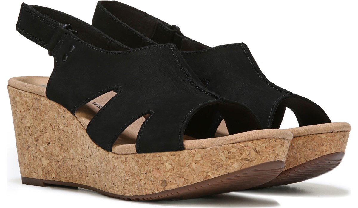 Annadel Bari Wedge Sandal Black 