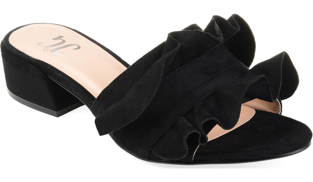 slide sandals low heel
