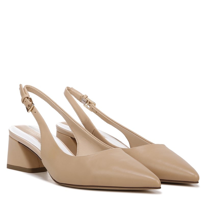 Franco Sarto Women's Racer Slingback Pump Shoes (Beige Leather) - Size 7.0 M