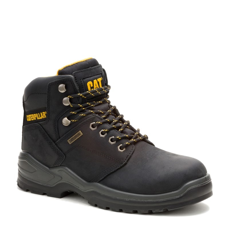 Caterpillar Men's Striver Waterproof Steel Toe Work Boots (Black) - Size 7.5 W