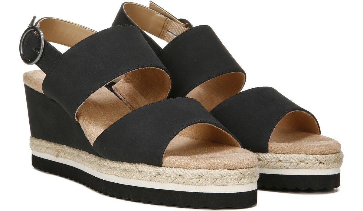 black sandals platform wedge