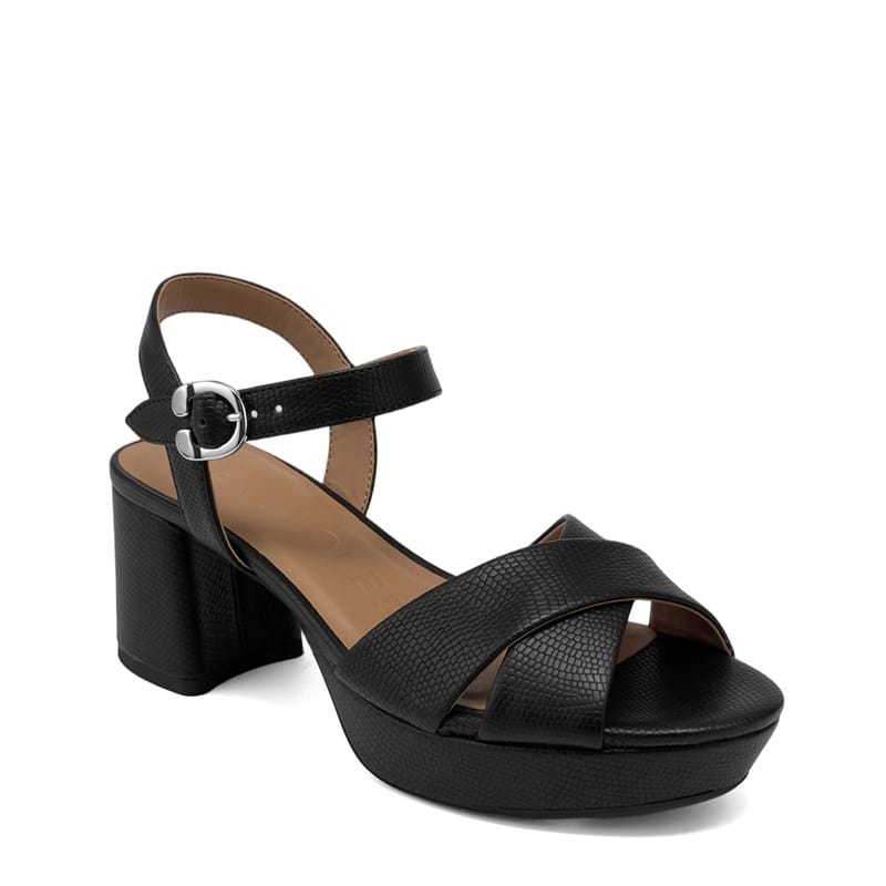 Aerosoles Women's Charlye Medium/Wide Platform Block Heel Dress Sandals (Black) - Size 7.5 W