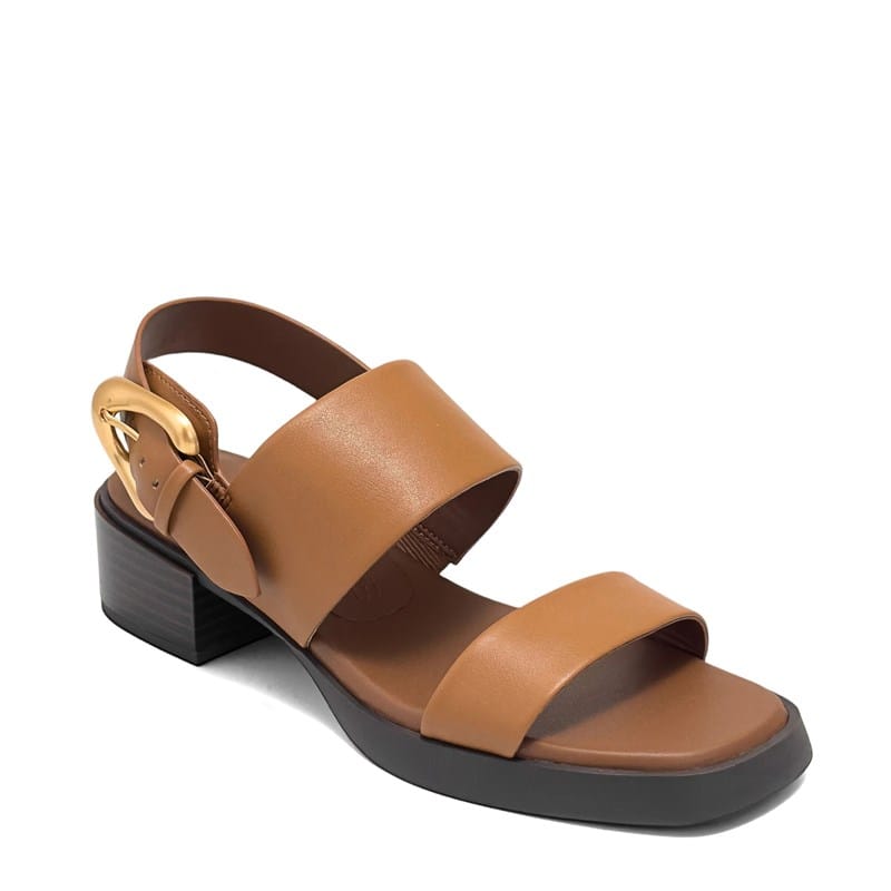Aerosoles Women's Dantay Medium/Wide Low Block Heel Sandals (Tan) - Size 10.0