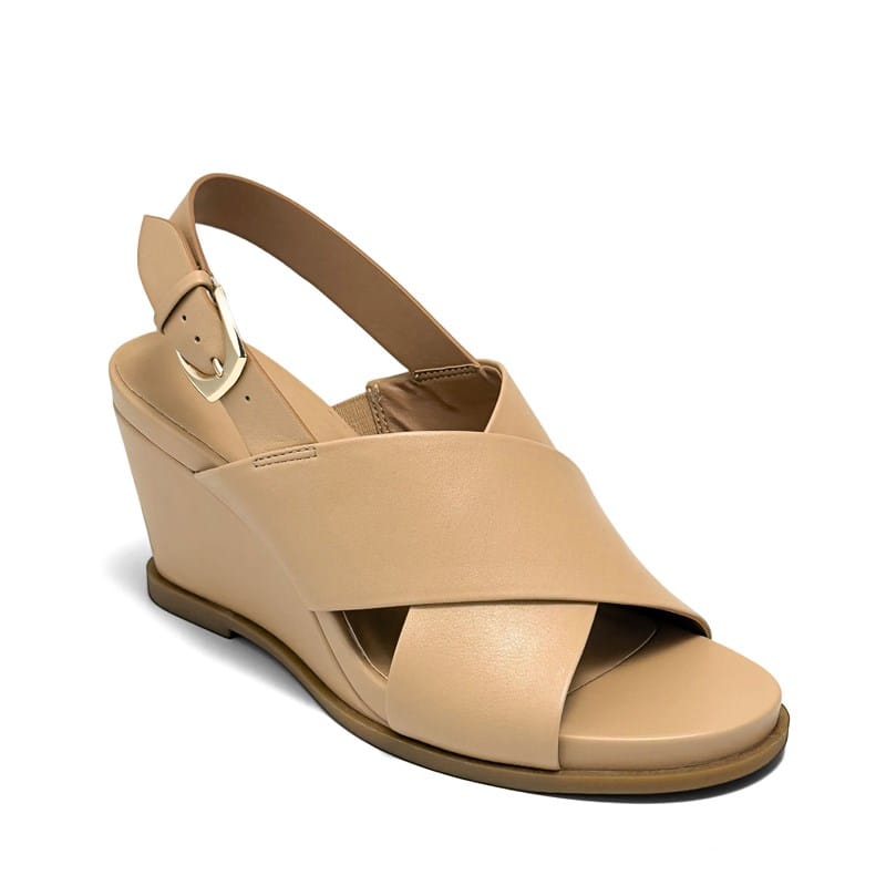 Aerosoles Women's Dayonara Wedge Sandals (Beige Bisque) - Size 12.0 M